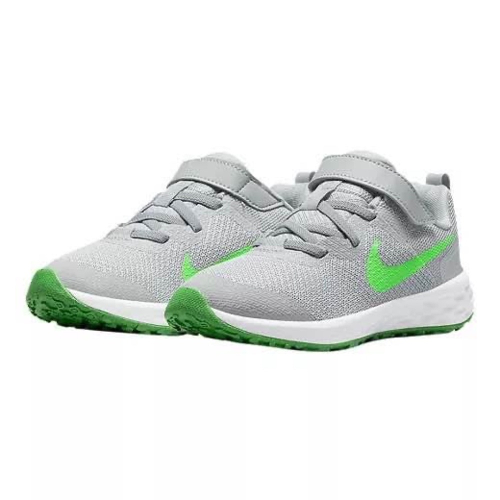 BRAND NEW boy youth Nike nike revolution grey velcro shoes size 11 C